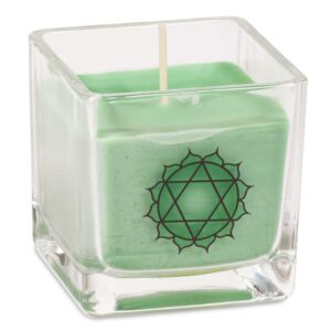 Duftprodukte, Kerzen + Kerzenhalter, Phoenix Ökologische Rapswachs-Duftkerze 4. Chakra Lavendel, grün - Meine Spiritualität