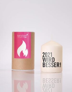 Flämmchen - 2021 - 2021 wird besser - WIRD BESSER - Geschenk - Kerzilein - meine-spiritualitaet.de