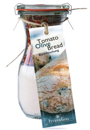 Feuer und Glas – Feuer & Glas – Meine-Spiritualitaet.de – Gourmet Brotbackmischung – Mini – Brot backen – Geschenk – Tomato Olive Bread